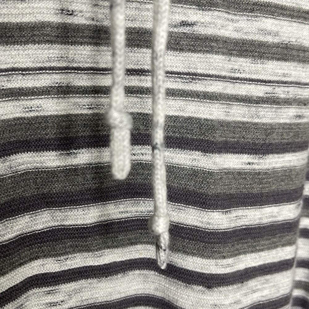 T by Talbots Sweater Women's Ombre Stripe Gray Knit Funnel Neck Sz XL Petite - Picture 5 of 10